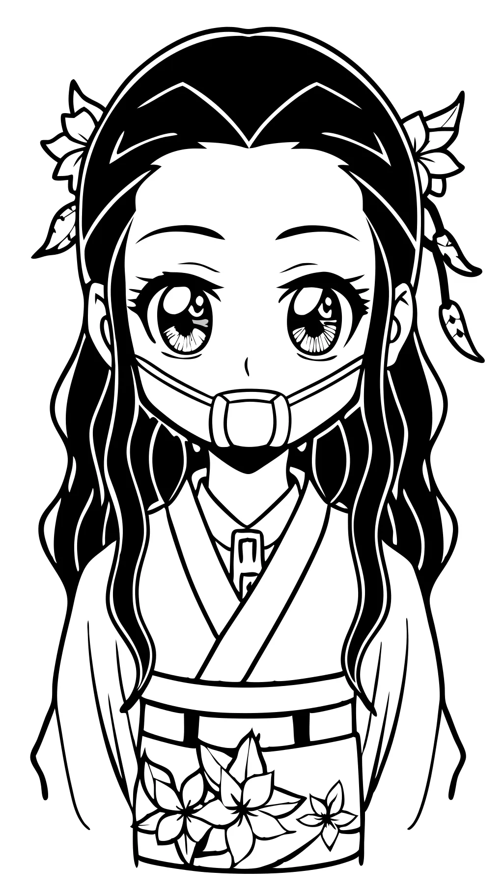 nezuko coloring pages